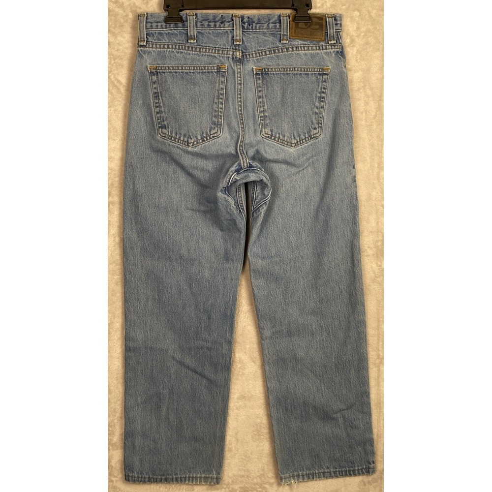 Diamond Gusset Mens Jeans Denim Blue 33x29 33 X 29 Cotton Made USA Vintage Work - Picture 2 of 10